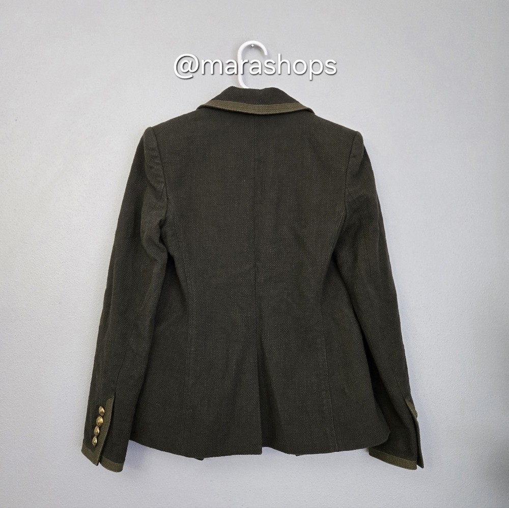 Veronica Beard Edison Dickey Jacket Olive Green - Picture 8 of 11